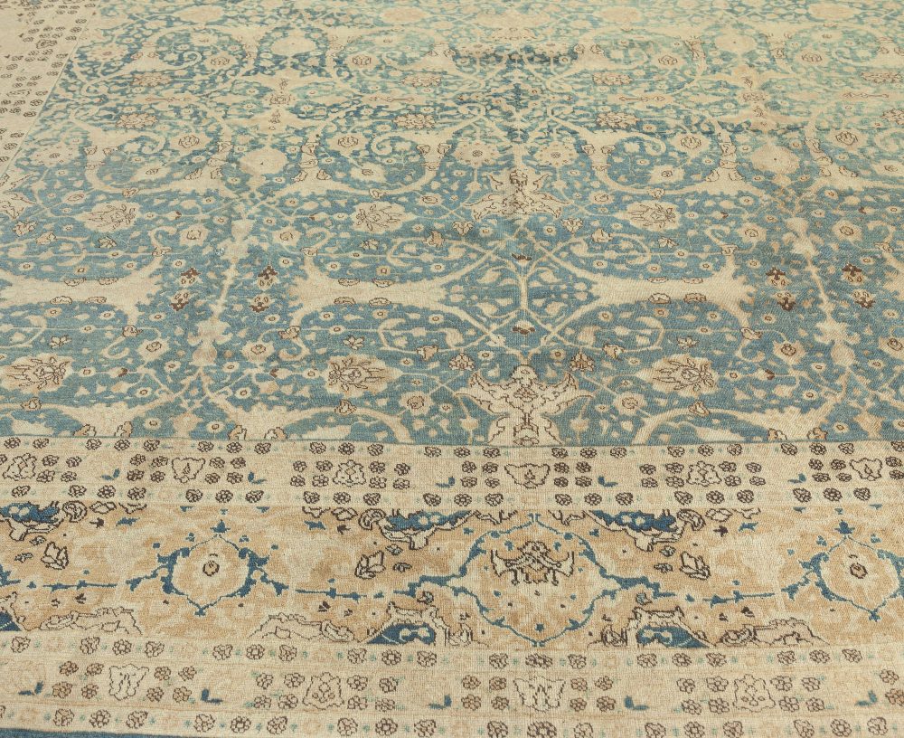 Fine Antique Persian Tabriz Handmade Wool Carpet , index: BB7568