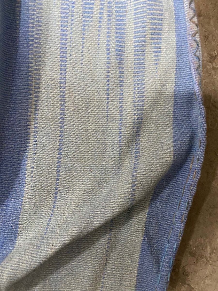 Doris Leslie Blau Collection Blue Handmade Kilim Rug , index: N11175
