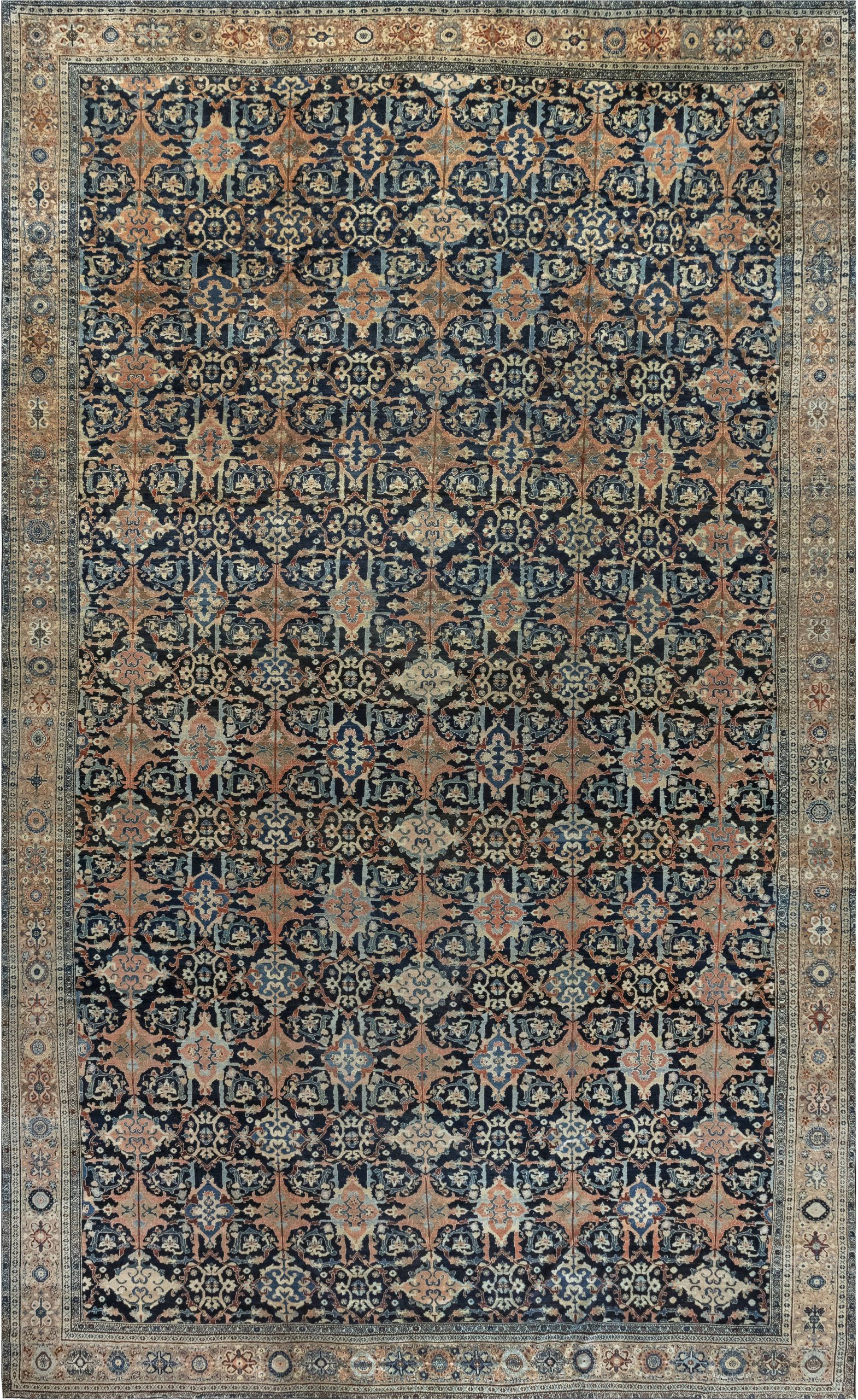 Authentic 19th Century Persian Malayer Handmade Wool Rug BB7241 by DLB