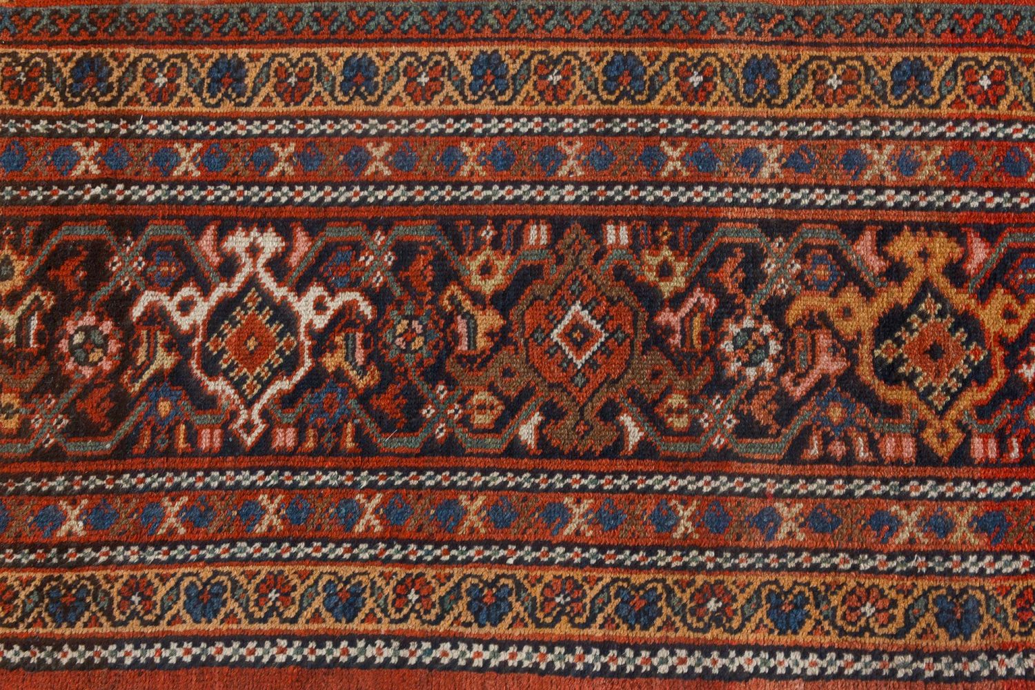 Authentic 19th Century Persian Sultanabad Brick Red Handmade Wool Rug ...