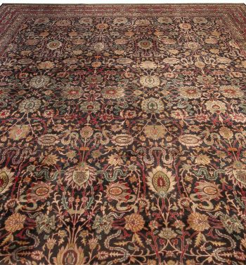 Fine Antique Persian Kirman Botanic Handmade Wool Carpet BB3696 by DLB