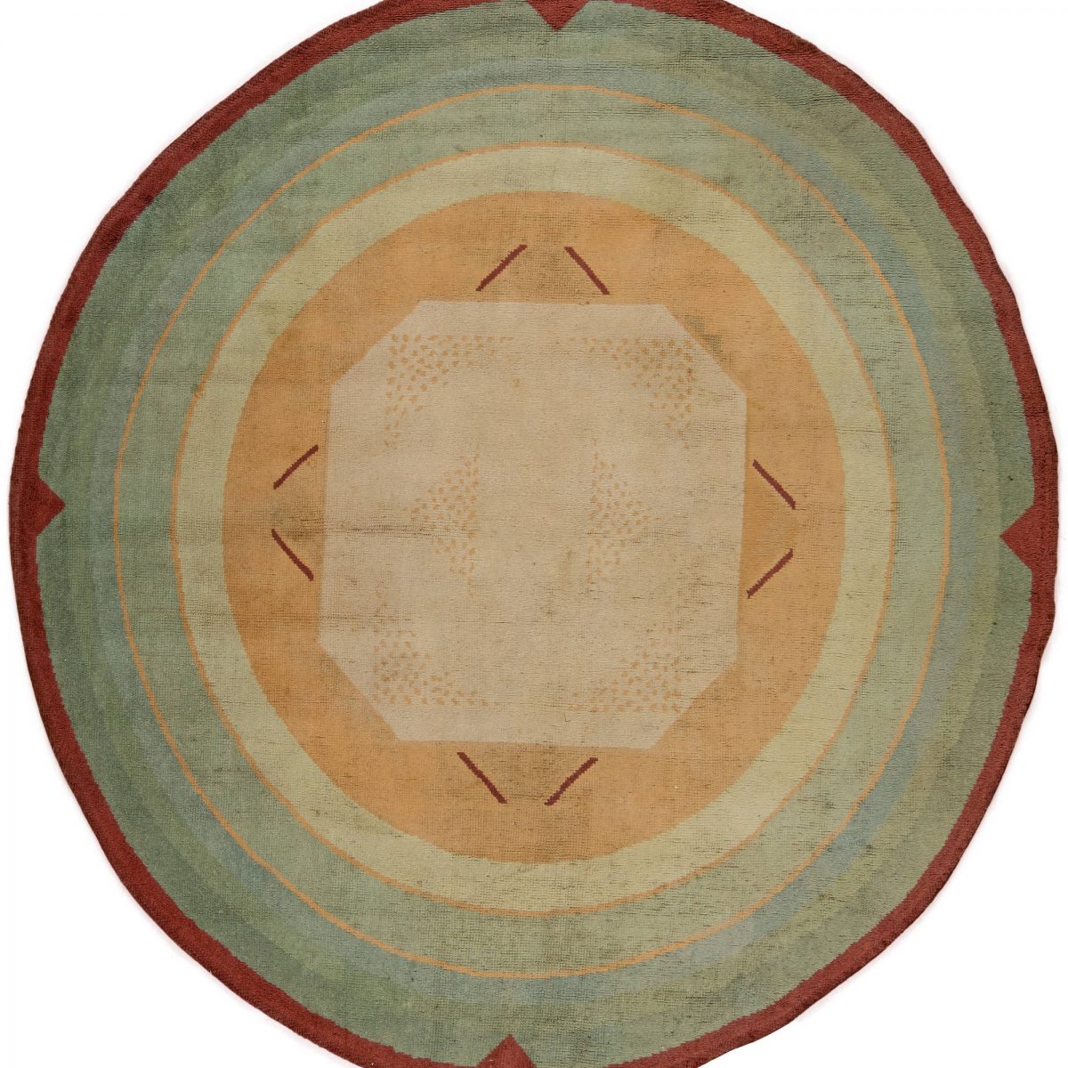 Vintage Art Deco Circle Rug , index: BB6272