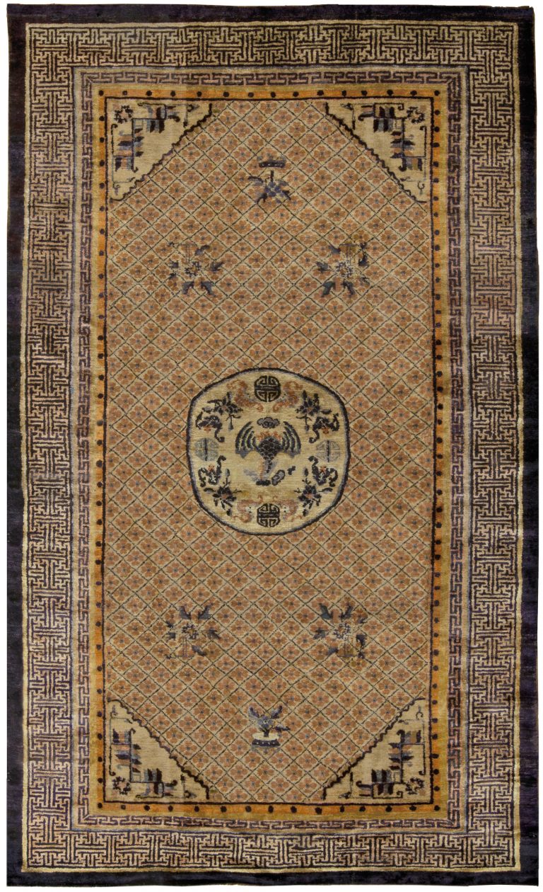 Vintage Chinese Silk Rug BB5240 by DLB