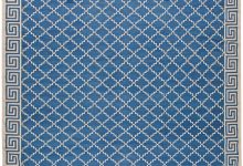 Indian Dhurrie Off-White and <mark class='searchwp-highlight'>Indigo</mark> Flat-Woven Cotton Rug N11018