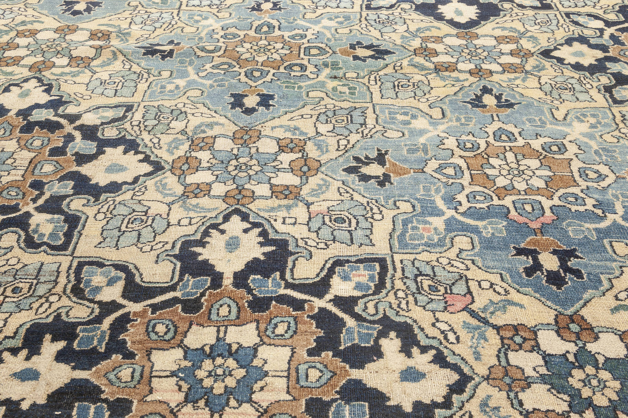 blue persian rug living room