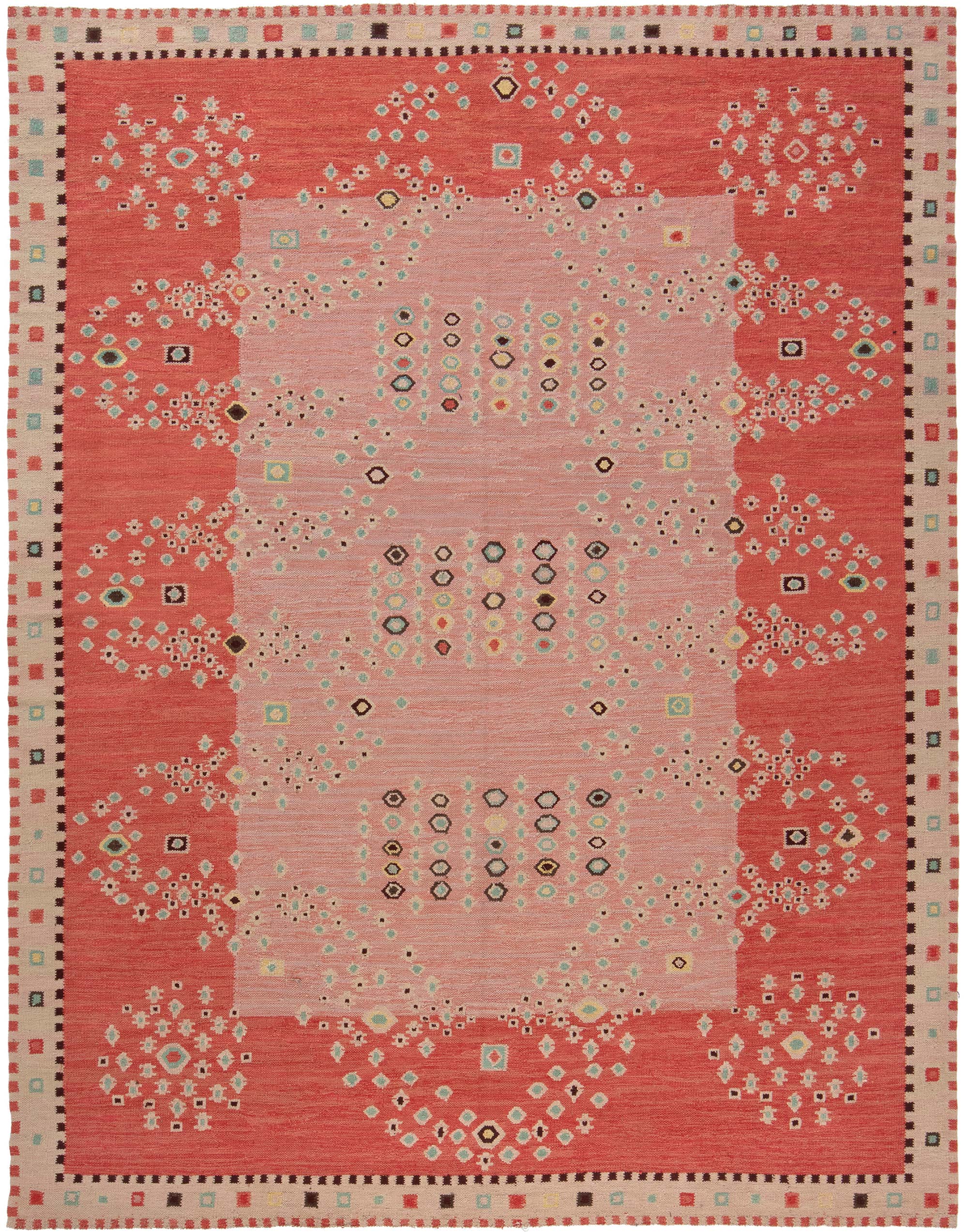 Contemporary Swedish Flat Weave Rug , index: N12322